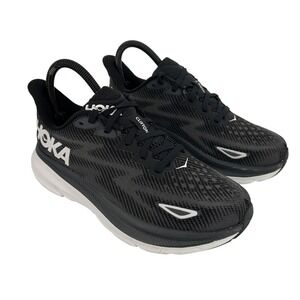 Hoka One One Black and White Athletic Shoes